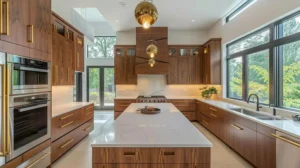 Island modular kitchen design in Kottayam